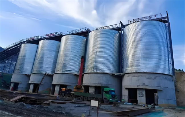 山东螺旋卷板仓施工现场